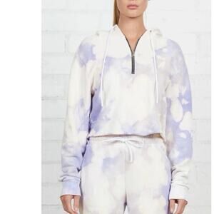 Cotton Citizen Brooklyn Crop Zip Hoodie Tie Dye  Size Small